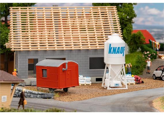 Faller 180389 Gips-Silo mit Bauwagen - H0 (1:87) | Bild 1