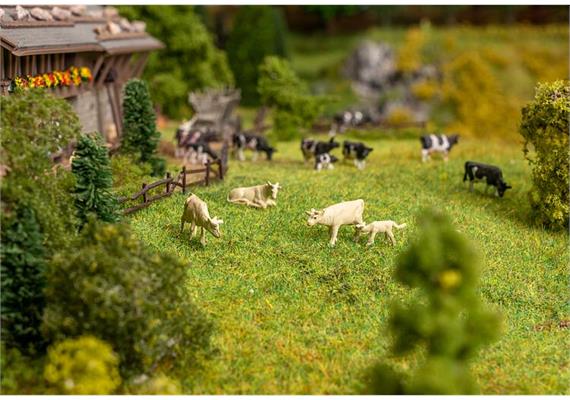 Faller 272800 Figuren-Set mit Mini-Sound-Effekt Kühe - N (1:160) | Bild 1