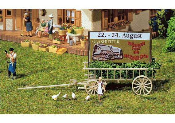 Faller Wagen mit Werbetafel