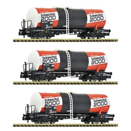Fleischmann 6660073 3-tlg. Set: Kesselwagen, ÖBB, "Schwechat 2000" Heizöl - N (1:160)