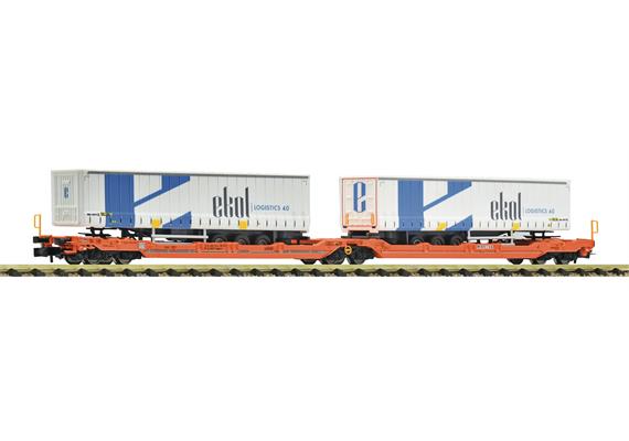 Fleischmann 6660104 2-tlg. Set: Schiebeplanenwagen, Wascosa "Ekol" - N (1:160)