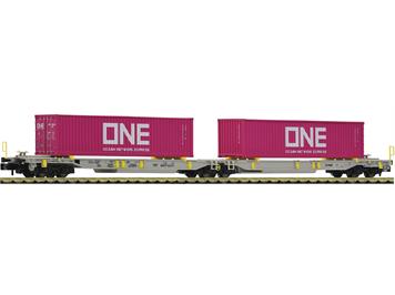 Fleischmann 825027 Doppeltaschen-Gelenkwagen T2000, AAE, mit Containern der Spedition ONE