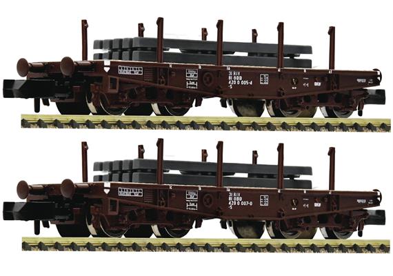 Fleischmann 845609 2-tlg. Set: Schwerlast-Flachwagen, ÖBB - N (1:160)