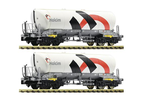 Fleischmann 848901 Güterwagenset Silowagen 2teilig, Holcim/Wascosa - N (1:160)