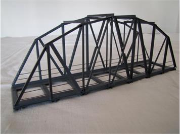HACK 13030 HO Bogenbrücke 24 cm grau, B24 Fertigmodell aus Weissblech