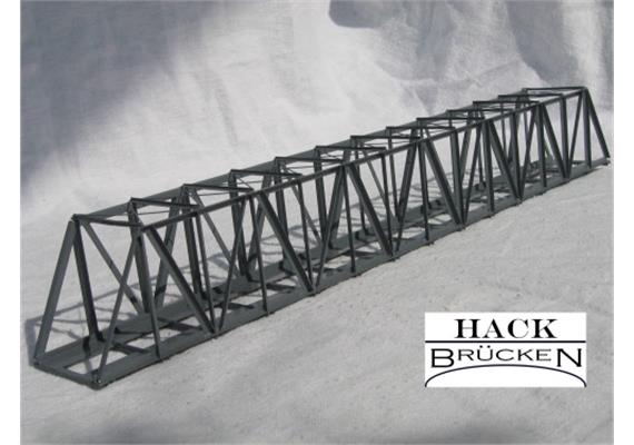 HACK 21200 Lange Kastenbrücke schräg 35 cm KN35, Fertigmodell aus Weissblech - N (1:160)