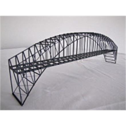 HACK 23150 Bogenbrücke 50 cm 2gleisig grau BN50-2, Fertigmodell aus Weissblech - N (1:160)