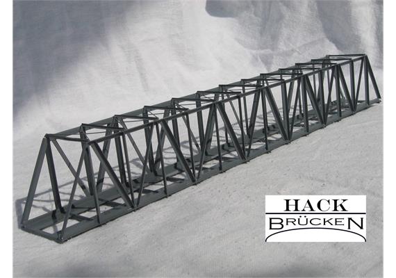 HACK 41100 Lange Kastenbrücke 25 cm KZ25 Feritgmodell aus Weissblech - Z (1:220)