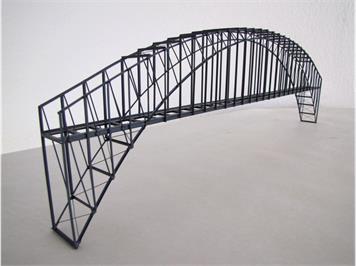 HACK 23140 N Bogenbrücke 50 cm grau BN50, Fertigmodell aus Weissblech
