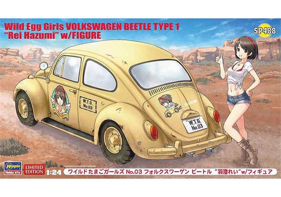 Hasegawa 652288 Wild Egg Girls, VW Käfer mit Figur Rei Hazumi - Massstab 1:24 | Bild 1