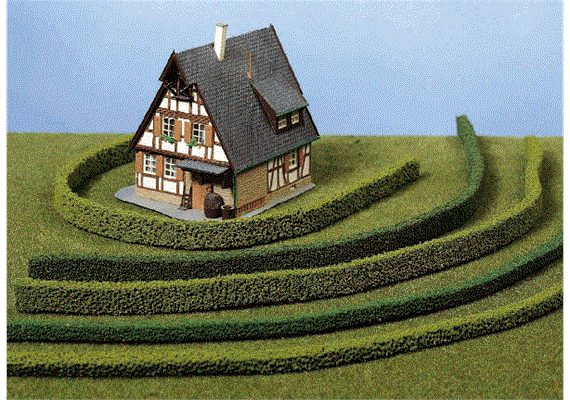 HEKI 1187 3 flexible Hecken dunkelgrün 14 x 7 mm, je 50 cm lang