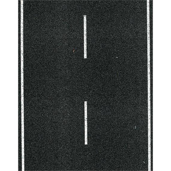 Heki 6561 Fahrbahndecke Asphalt, zweispurig, 100 x 8 cm - H0 (1:87)