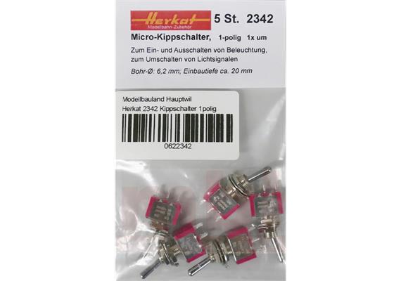 Herkat 2342 Kippschalter 1-polig, 5 Stück | Bild 1