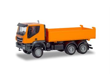 Herpa 309998 IVECO TRAKKER 6X6 BAUKIPPER-LKW, ORANGE - H0 (1:87)