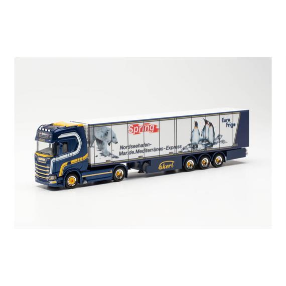 Herpa 315586 Scania CS 20 HD Kühlkoffer-Sattelzug "Spring" - H0 (1:87)