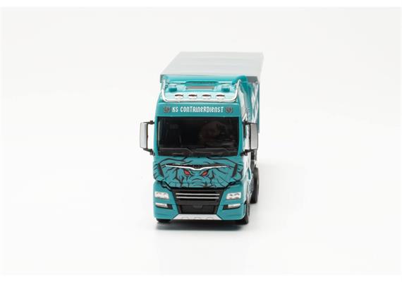 Herpa 316538 MAN TGX XXL Euro 6C Stahlrundmulden-Sattelzug "KS Containerdienst"- H0 (1:87) | Bild 4