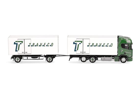 Herpa 317788 CR 20 HD Kühlkoffer-Hängerzug Traveco (CH) - H0 (1:87) | Bild 3