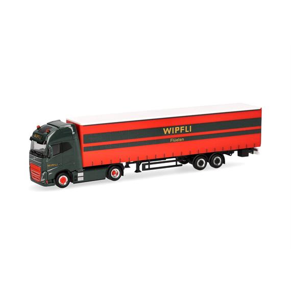 Herpa 319171 Volvo FH GL XL Electric Gardinenplanen-Sattelzug "Wipfli" (CH) - H0 (1:87)