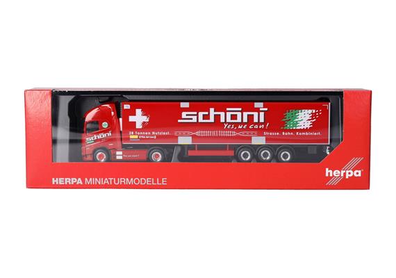 Herpa 319706 Volvo FH GL XL 2020 Electric Kühlkoffer-Sattelzug "Schöni" - H0 (1:87) | Bild 5