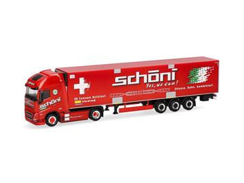 Herpa 319706 Volvo FH GL XL 2020 Electric Kühlkoffer-Sattelzug "Schöni" - H0 (1:87)