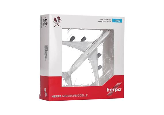 Herpa 536899 Wings - Qatar Amiri Flight Boeing 747-8 BBJ - A7-HBJ | Bild 5