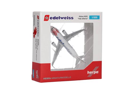 Herpa 537650 Edelweiss Air Airbus A320 “Help Alliance” – HB-JLT - Massstab 1:500 | Bild 5
