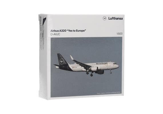 Herpa 538176 Lufthansa Airbus A320 "Yes to Europe" - D-AIUC - Massstab 1:500 | Bild 5