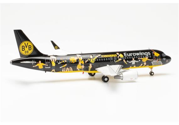 Herpa 572750 Eurowings Airbus A320 "BVB Fanairbus" - D-AEWM - Massstab 1:200 | Bild 3