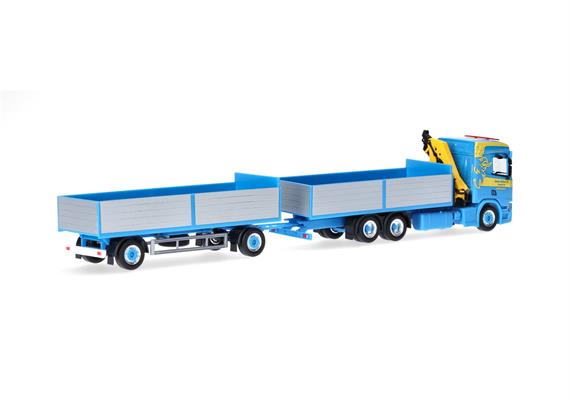 Herpa 926072 Scania CR 20 ND Pritschen-Hängerzug mit Ladekran "Martin Wittwer" - H0 (1:87) | Bild 2