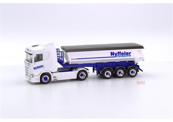 Herpa 953177 Gauge Scania CR 20 ND Thermomulde semitrailer "Nyffeler Transporte" - H0 | Bild 1