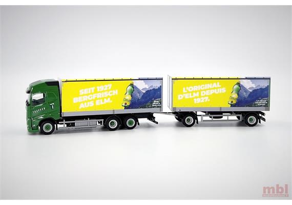 Herpa 957212 Volvo FH GL Planen-Hängerzug "Traveco/Elmer Citro" - H0 (1:87) | Bild 1