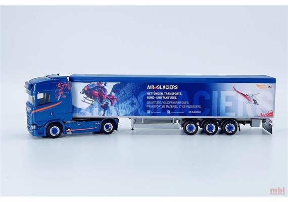 Herpa 957229 Scania CS20 HD Schubboden-Sattelzug "Rüegsegger/Air Glacier" (CH) - H0 (1:87) | Bild 1