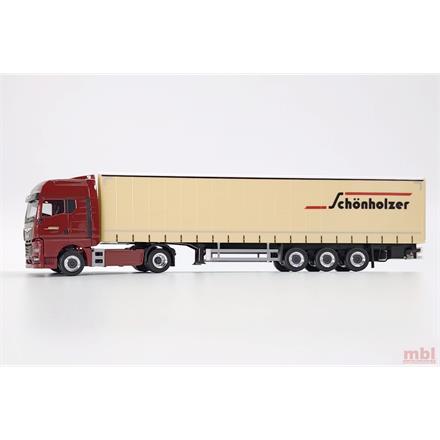 Herpa 962216 MAN TGX GX Gardinenplanen-Sattelzug "Schönholzer" - H0 (1:87)