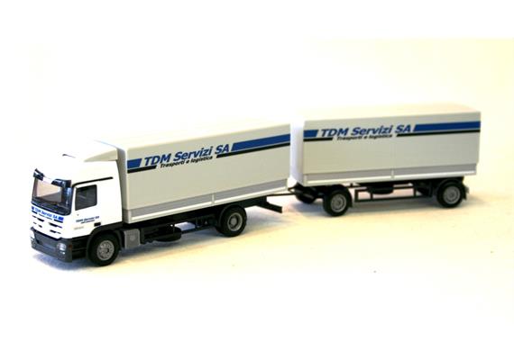 Herpa MB A L08 Pritschenplanen-Hängerzug "TDM Servizi"