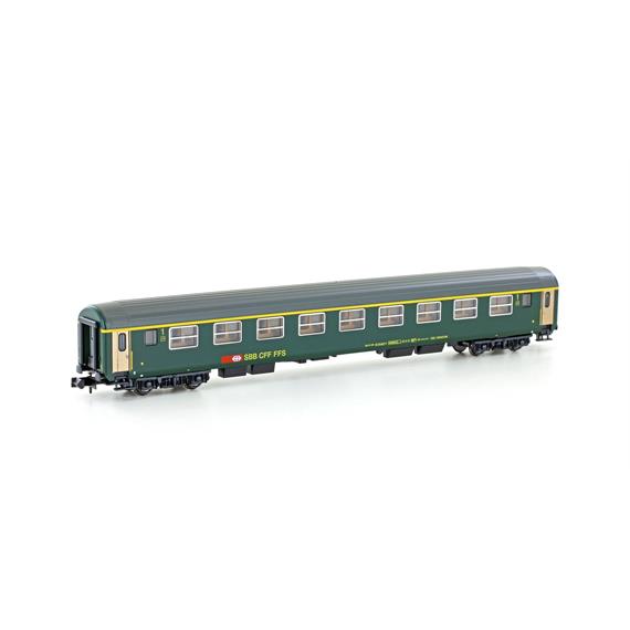 Hobbytrain 23120 SBB RIC Personenwagen 1. Klasse, neues Logo, inkl. Innenbl. - N (1:160)