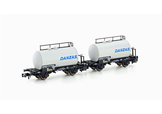 Hobbytrain 24834 2ER SET LEICHTBAU-KESSELWAGEN DB/DANZAS, EP.IV - N (1:160)