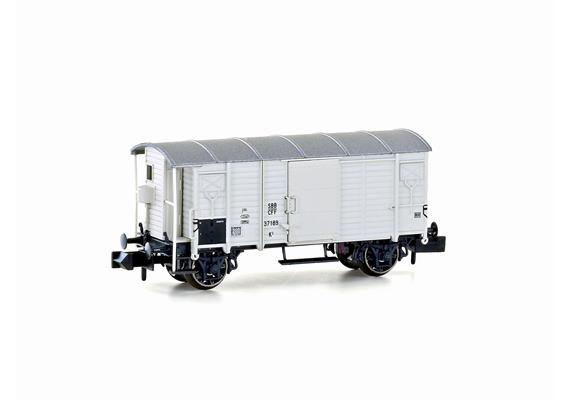 Hobbytrain H24206 SBB gedeckter Güterwagen, weiss, Ep. III - N (1:160)