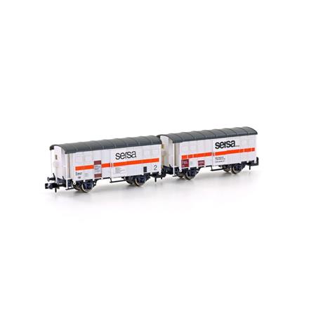 Hobbytrain H24253 2er Set Bahnbauwagen K3 SERSA, Ep.V - N (1:160)