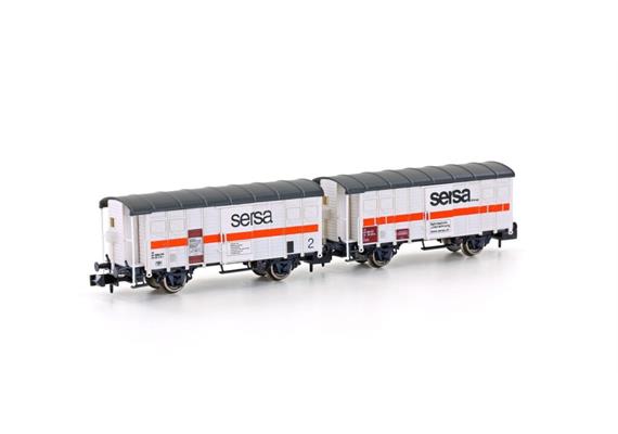 Hobbytrain H24253 2er Set Bahnbauwagen K3 SERSA, Ep.V - N (1:160)