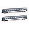 Hobbytrain H25502 SBB 2er Set Personenwagen Bpm, 2.Klasse UIC Z1, grün-grau, Ep. V-VI - N