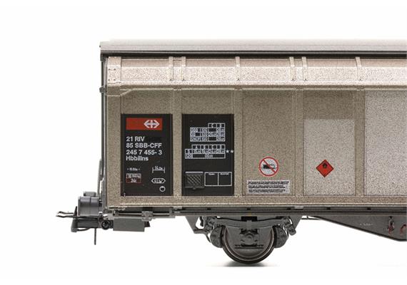 Hobbytrain H45100 SBB-CFF Schiebewandwagen Hbbillns 455-3 mit Alterungsspuren, Ep. VI - H0 | Bild 5