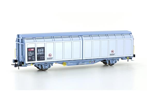 Hobbytrain H45101 SBB 2-achsiger Schiebewandwagen Hbbillns silbrig, Ep.VI - H0 (1:87)