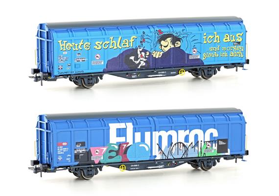Hobbytrain H45103 SBB 2-achsiger Schiebewandwagen Hbbillns, Heute schlaf ich aus, Ep.VI