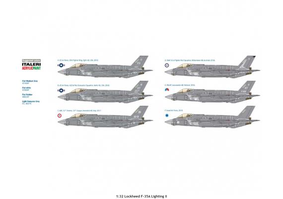 Italeri 2506 F-35 A Lightning II Lockheed Martin CTOL Version mit 6 Decal-Vers. - 1:32 | Bild 6