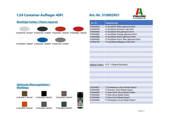 Italeri 3951 Container Auflieger 40 Ft, 1:24 | Bild 3