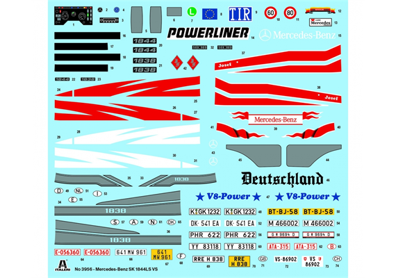 Italeri 3956 Mercedes-Benz SK1844 LS V8 - Massstab 1:24 | Bild 4
