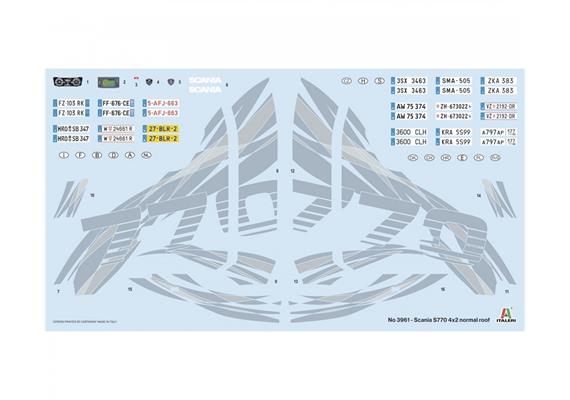 Italeri 3961 Scania 770 4x2 Normal Roof, Bausatz - Massstab 1:24 | Bild 5