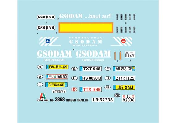Italeri 510003868 Timber Trailer, Kunststoff-Bausatz, Massstab 1:24 | Bild 6
