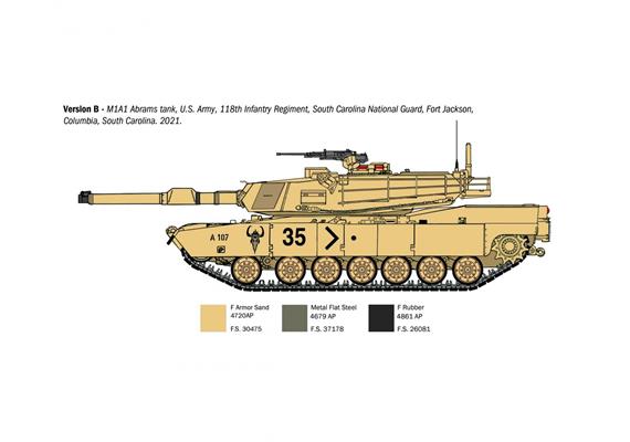 Italeri 6596 M1A1 Abrams - Massstab 1:35 | Bild 6