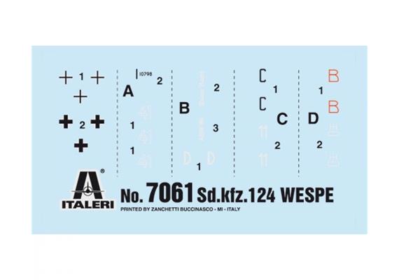 Italeri 7061 Sd.Kfz.124 Wespe 10.5 cm - Massstab 1:72 | Bild 3